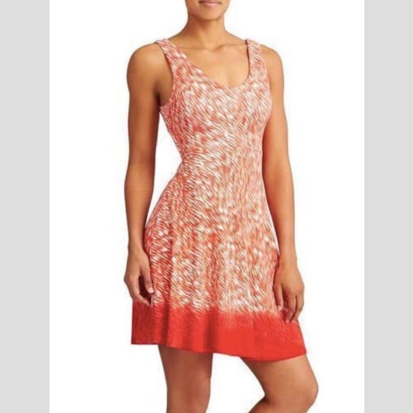 Athleta Dreamin Dress - Starfish Orange Reef Print - Picture 8 of 8
